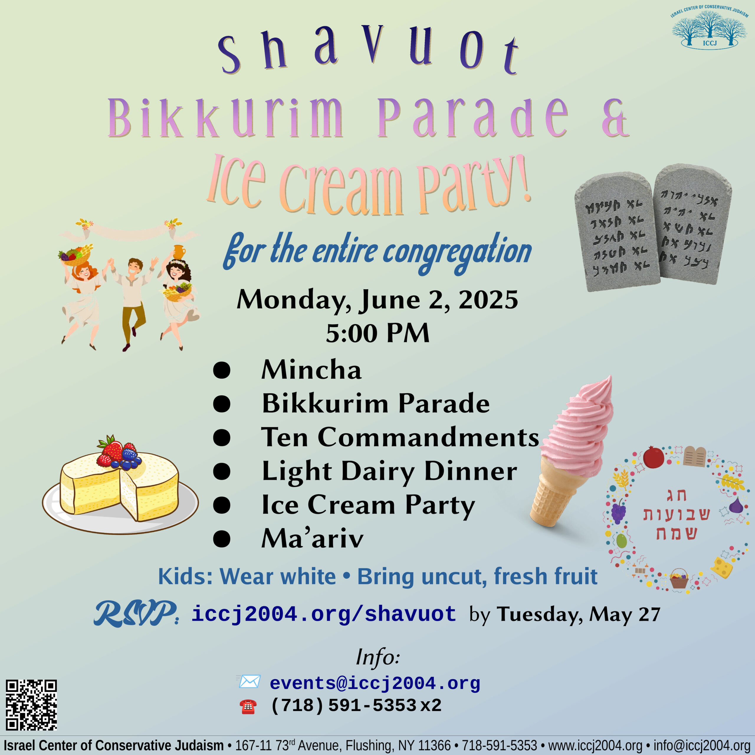 Bikkurim Parade, Mon Jun 2 @ 5PM